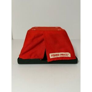 Vintage Fisher-Price Red Fabric Tent Play‎ Set Accessory Green Base 1970s